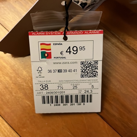 Zara, sandal, beige black - Picture 3 of 3